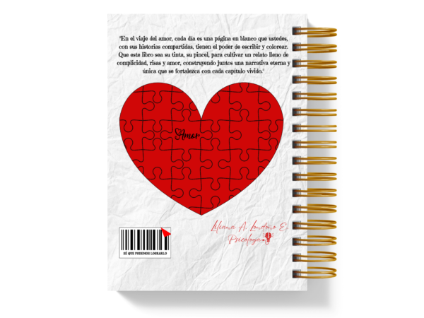 Portada del libro "Amor en Acción", una guía práctica para parejas con ejercicios y reflexiones para fortalecer la conexión y mejorar la comunicación.