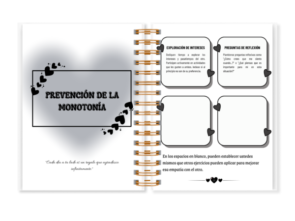 Portada del libro "Amor en Acción", una guía práctica para parejas con ejercicios y reflexiones para fortalecer la conexión y mejorar la comunicación.
